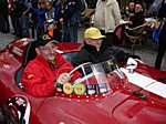 Horst Lichter mit Dieter Griesenbach in einem rot-weißen Ferrari 750 Monza aus dem Jahre 1955