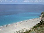 der Milos Strand, wohin man von Agios Nikitas nur zu Fuß über den Hügel gehen konnte